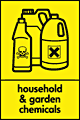Ghousehold and garden chemicals  safety sign