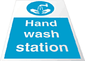 hand wash floor sign  safety sign