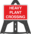 Heavy Plant Crossing Folding Plastic Sign  safety sign