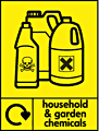 Household and garden chemicals recycle  safety sign