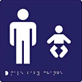 Male and Baby Change  safety sign