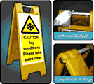 Heavy Duty Large Ice Warning A-Board  safety sign