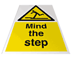 mind the step floor sign  safety sign