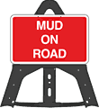 Mud On Road Folding Plastic Sign  safety sign