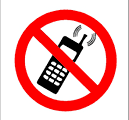 no mobile phones symbol only  safety sign