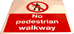 no pedestrians floor sign  safety sign