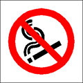 no smoking symbol only  safety sign