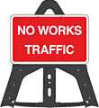 No Works Traffic Folding Plastic Sign  safety sign