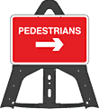 Pedestrians Right Folding Plastic Sign  safety sign