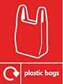 Plastic bags recycle  safety sign