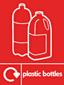 Plastic bottles2 recycle  safety sign