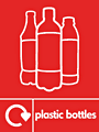 Plastic bottles3 recycle  safety sign