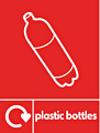 Plastic bottles recycle  safety sign