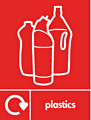 Plastics recycle  safety sign