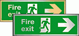 Prestige fire exit right sign  safety sign