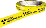 Radioactive hazard tape  safety sign