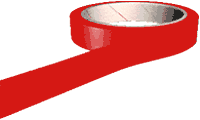 Red floor marking tape  safety sign