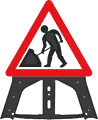 7001 Road Works Folding Plastic Sign  safety sign