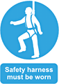 Safety harness must be worn  safety sign