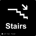 Stairs Up  safety sign