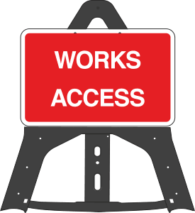 Works Access Folding Plastic Sign 